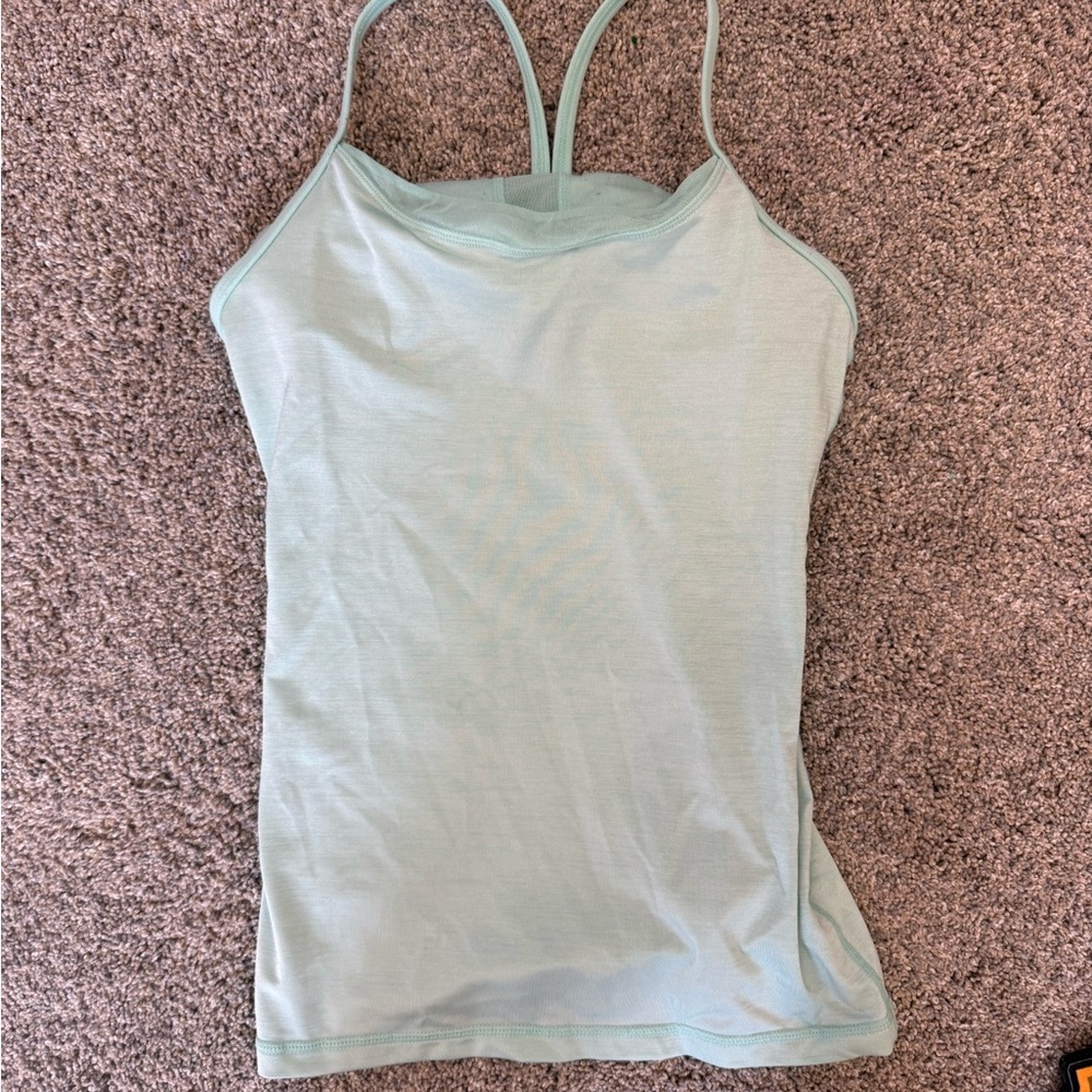 Lululemon Power Y Luon Cami Mint Green Size 2
